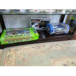 Subbuteo, radio controlled car and robot