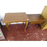 2 small mahogany coffee tables