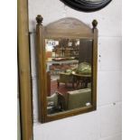 Small pine & painted wall mirror