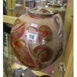 Large Alan Caiger-Smith glazed pot with lid - Stands approx 36cm tall and approx 31cm wide.