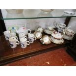 Victorian tea set & 'Felix the Cat' teapot & mugs