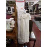 2 Victorian christening gowns and bonnet