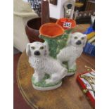 Pair of Staffordshire flat back dogs