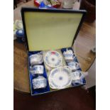 Boxed Coalport coffee cans and saucer set