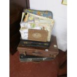 Old suitcases & contents