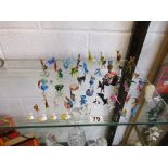 Large collection of glass animals to include Murano