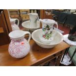 Jug & bowl set and Victorian jug