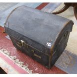 Antique dome top canvas trunk