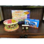 Hornby Thomas & friends engine, model traction engine & 'Days Gone' model carousel