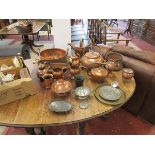 Large collection of brass & copper