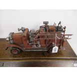 Model tin American fire engine