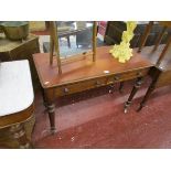 Victorian 2 drawer hall table