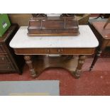 Victorian mahogany marble top washstand