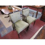 Shabby chic pair of armchairs