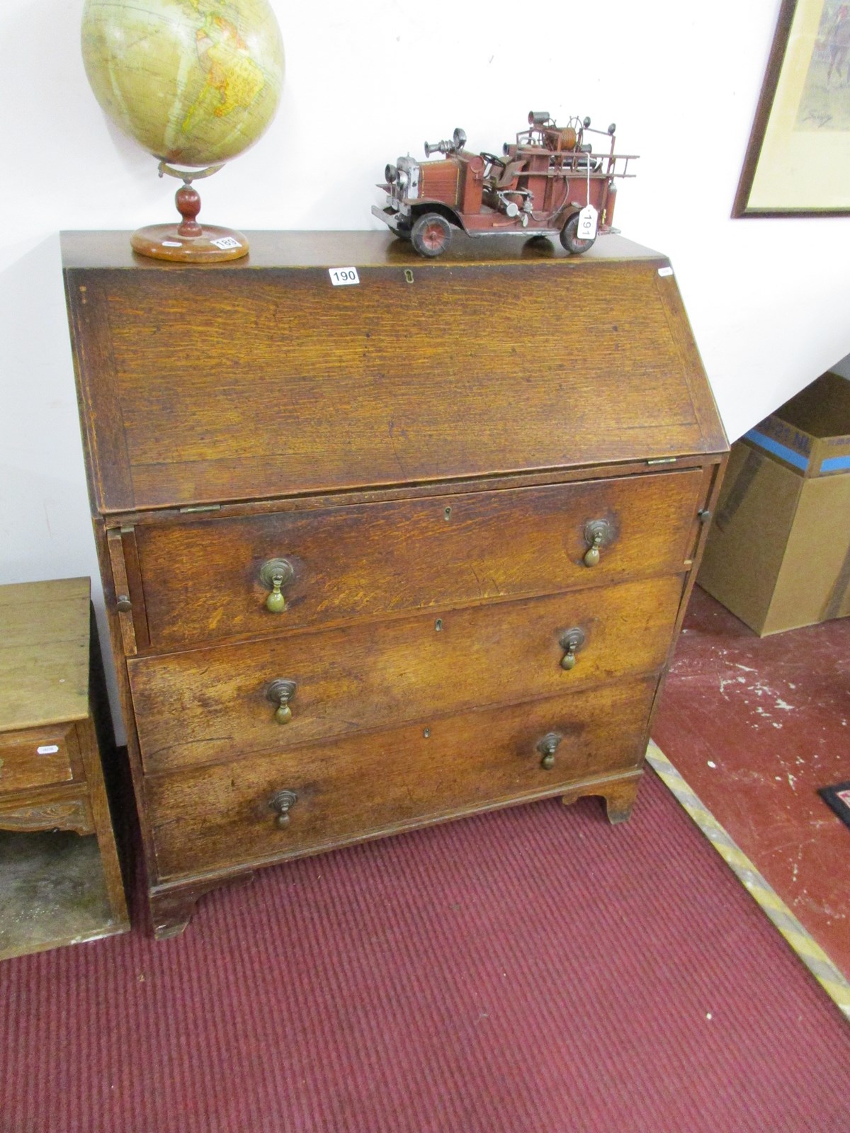 Georgian oak bureau