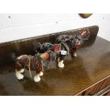 3 Shire horse figures