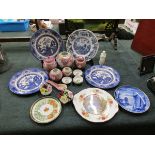 Collection of blue & white china, Satsuma etc