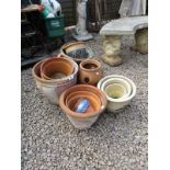 Collection of garden pots