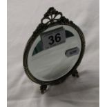 Small Continental silver framed mirror