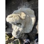Stone lion head