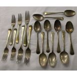 Collection of hallmarked silver cutlery - approx. 874g