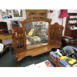 Oak 'Art Deco' dressing table back