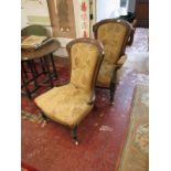 Edwardian gent's armchair & ladies to match