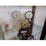 3 shabby-chic mantle clocks