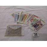 Collection of World bank notes