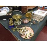 Large collection of brass & copper