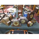 8 oak mantle clocks