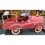 Vintage child's peddle fire engine