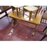 Victorian walnut lyre end table