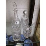 4 pieces of glass to include 2 decanters