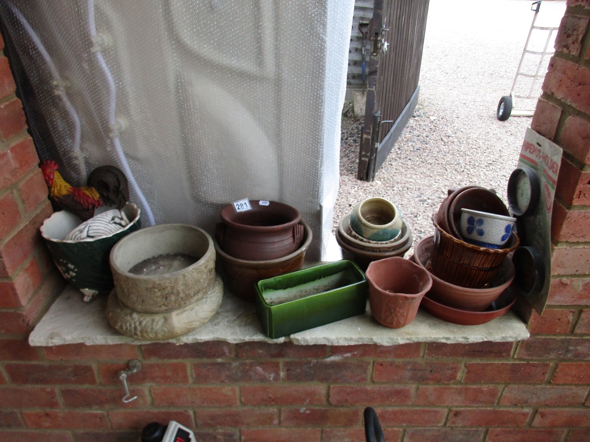 Collection of pots etc