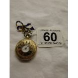 Ladies 14ct gold half hunter pocket watch - Est £100 to £200