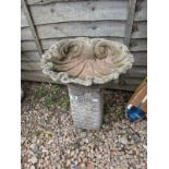 Stone bird bath