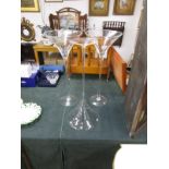 3 very large novelty cocktail glass vases