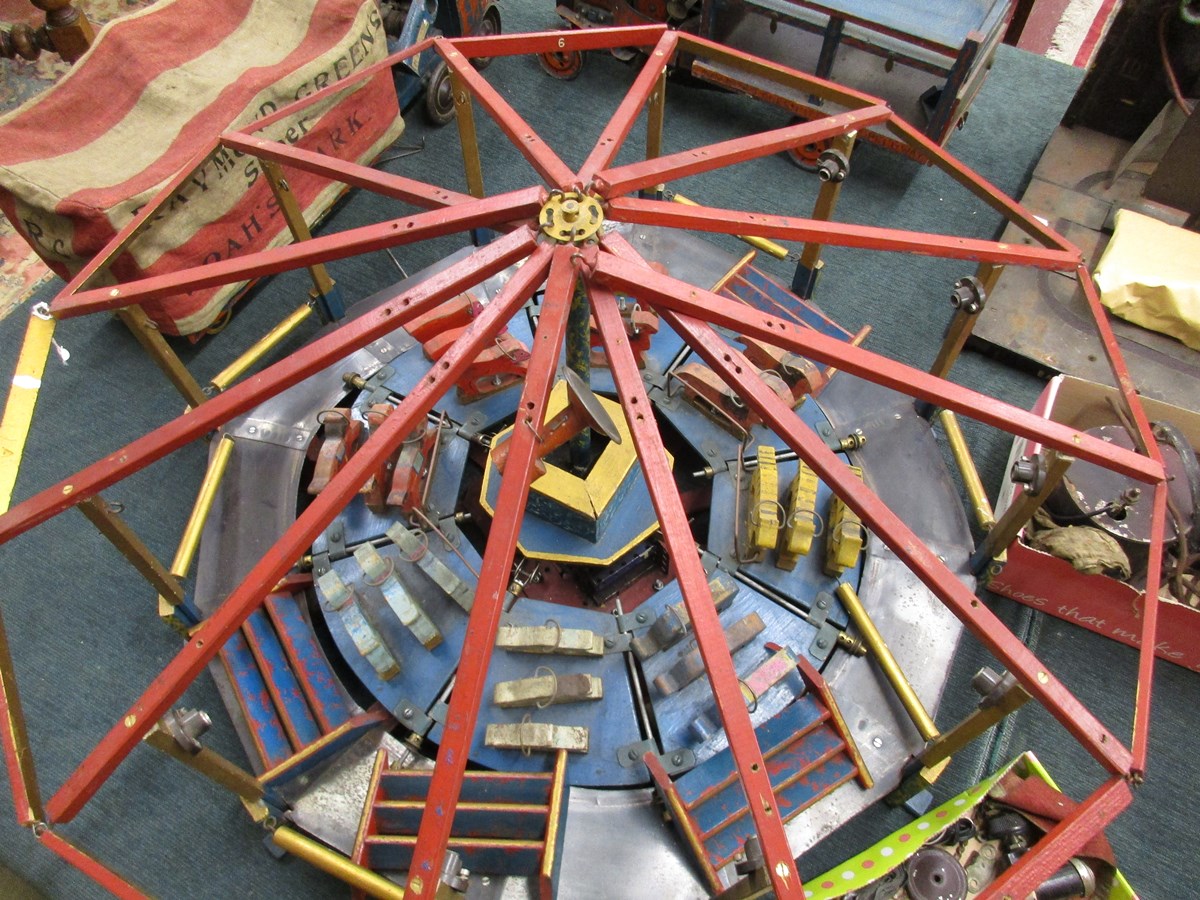 Scratch built fairground models circa 1936 to include carousel, steam wagon etc. - Image 5 of 17