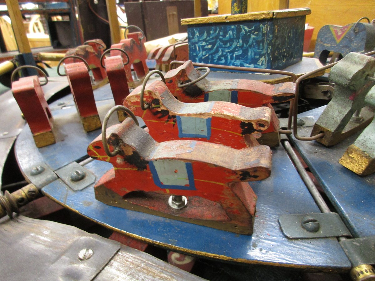 Scratch built fairground models circa 1936 to include carousel, steam wagon etc. - Image 6 of 17