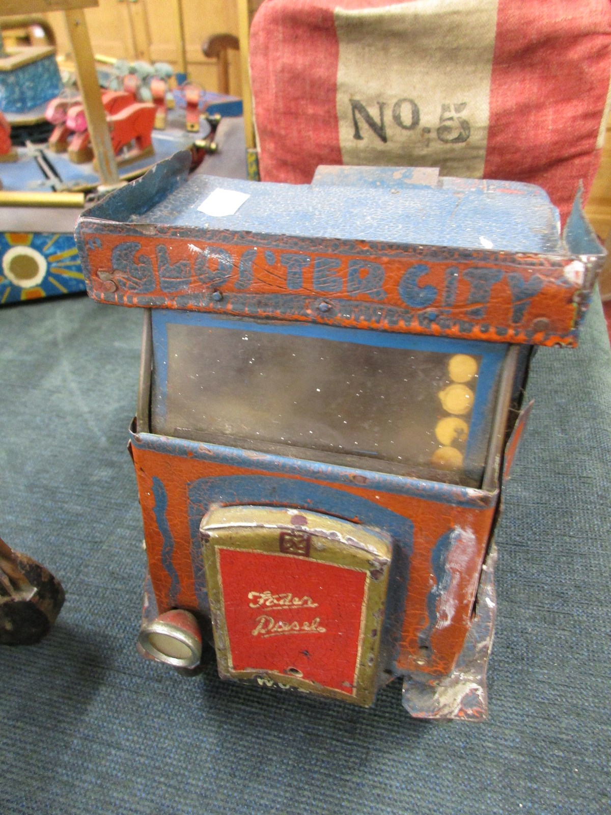 Scratch built fairground models circa 1936 to include carousel, steam wagon etc. - Image 15 of 17