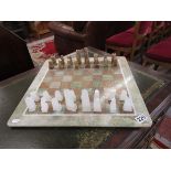 Onyx chess set and pieces