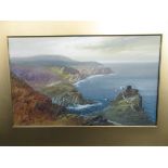 Watercolour - Coastal scene signed Shapland