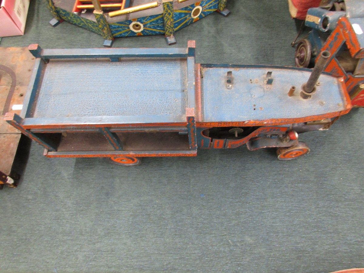 Scratch built fairground models circa 1936 to include carousel, steam wagon etc. - Image 10 of 17