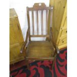 Unusual ash country armchair