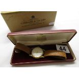 Boxed Gents Garrard & Co Gold watch A/F