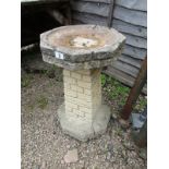 Stone bird bath