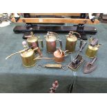 4 Victorian misters, salter scales, company stamp etc