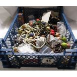 Large crate of costume jewellery