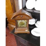 Oak cased bracket clock